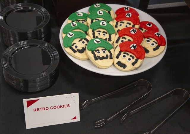 Mario and Luigi themed cookies.